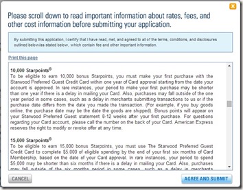 SPG Amex Offer Terms