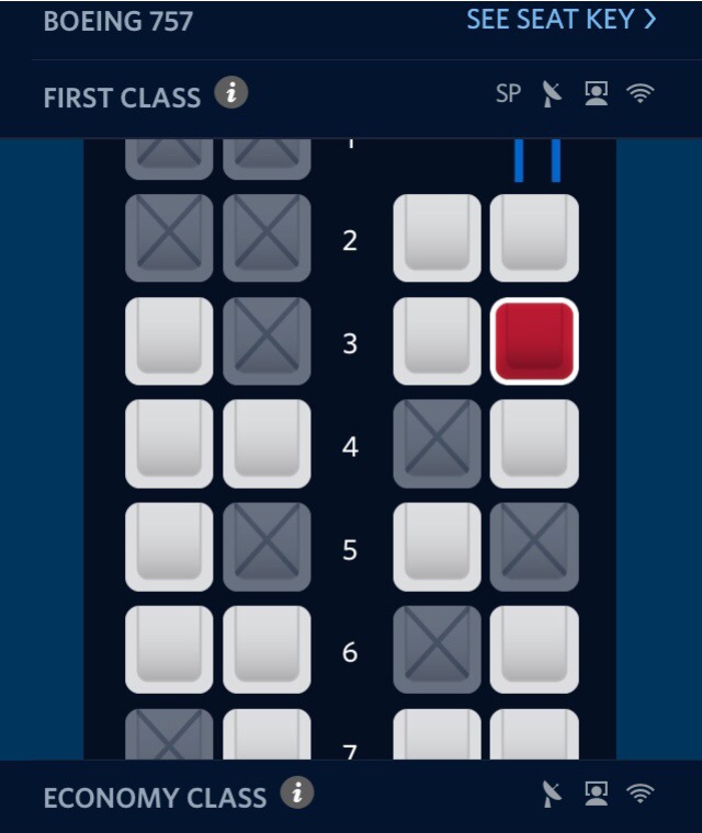 First Class Seat On Delta 757 