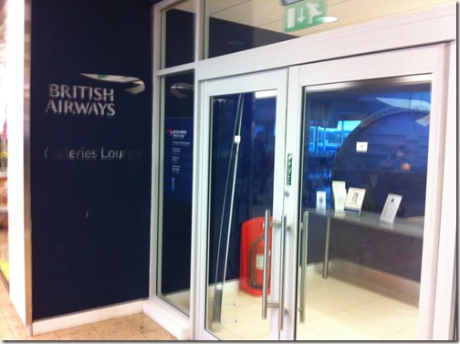 British Airways Galleries Lounge Outside Entrance