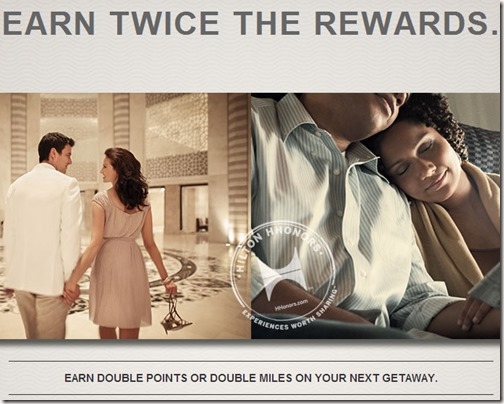 Double Hilton Points or Miles Summer 2014