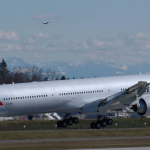 a plane taking off from a runway