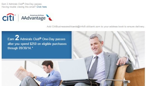 Two Admirals Club Passes