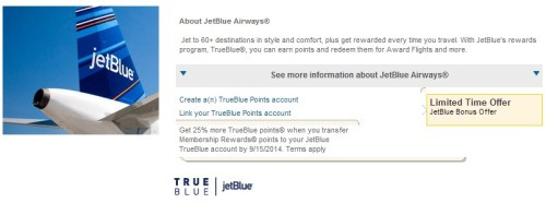 American Express JetBlue Transfer Bonus