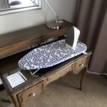 a ironing board on a desk