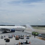 a jet plane on the runway