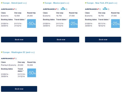 Air France Sept 2014 Promo Awards