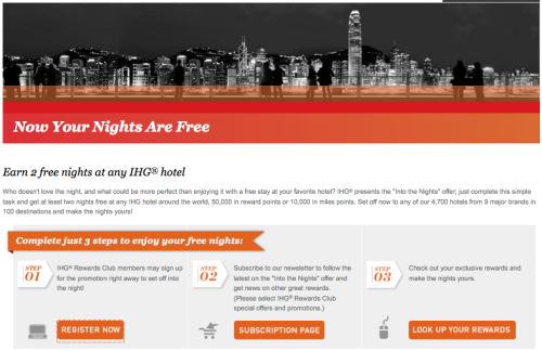 Two Free Nights: IHG 'Into The Nights' Promotion Goes Live!