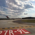 a plane on a runway