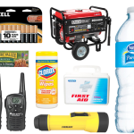 a collage of items for emergency preparedness