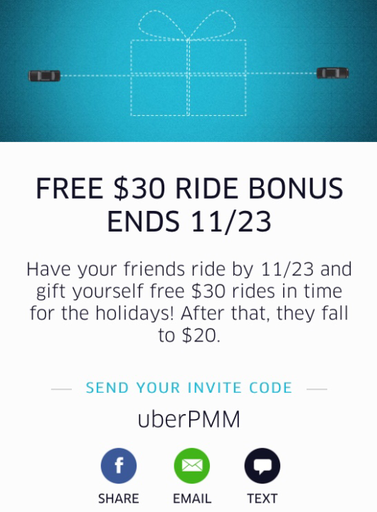 Free $30 Uber Credit Ending Soon