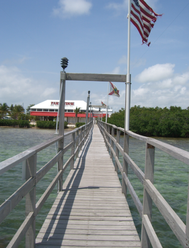 a wooden bridge over water