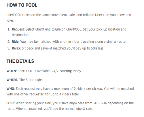 Uber Introduces UberPool Shared Rides In NYC