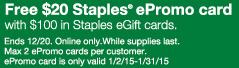 Staples Has Gift Card Deals