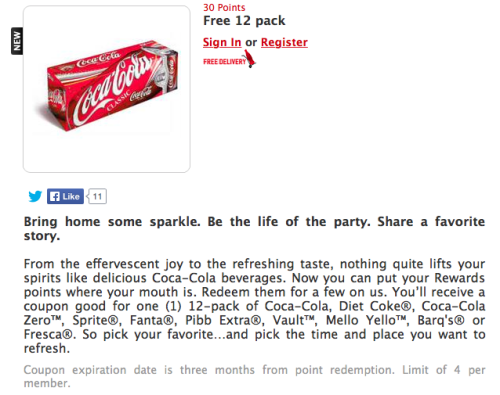 My Coke Rewards Free 12 Pack Coupon 