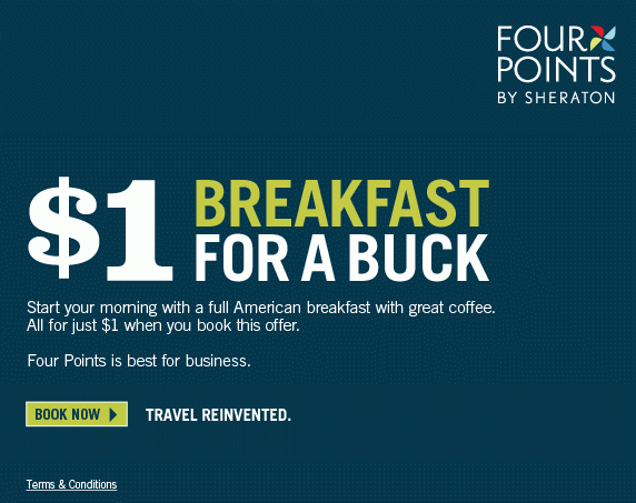 Four Points By Sheraton Offering Breakfast For A Buck - Points Miles