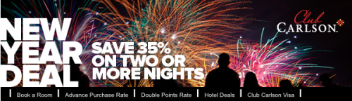 Club Carlson: 35% Off for a Limited Timeâ€ At Participating Hotels