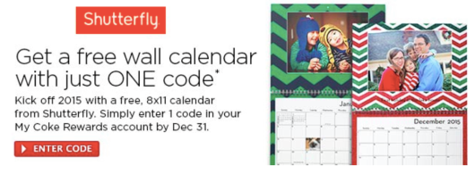 coke rewards free calendar