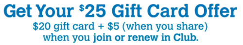 Hot Deal: Up To $25 Gift Card When Renew Or Sign Up For Sam's Club Membership