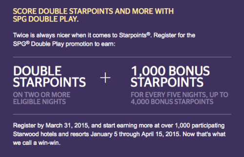 New SPG Double Play Promotion Is Here!