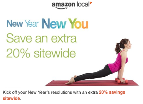 20% Off Promo Code Sitewide On Amazon Local (Targeted)
