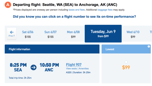 Deal Alert: Cheap Flights to Alaska for $99 each-way