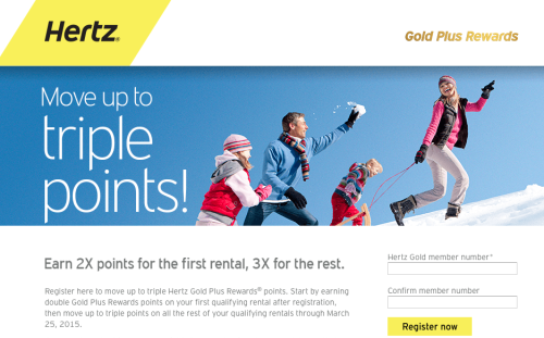 3x Points Hertz Promotion