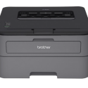 a black printer with a white background