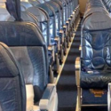 a row of seats in an airplane