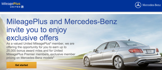 Earn United Miles Buying Mercedes Benz