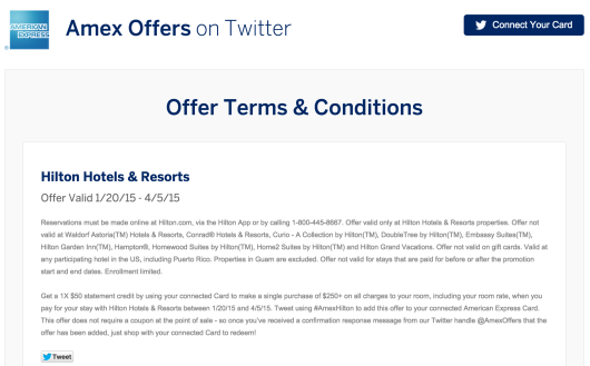 Amex Sync Twitter Promotions