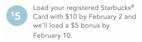 Starbucks Rewards Free $5 When You Load $10 (Targeted)