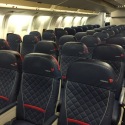 a row of seats in an airplane