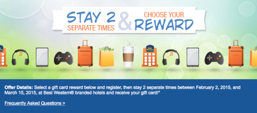 Best Western Free Gift Card Promotion