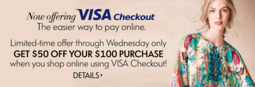 a close-up of a visa checkout