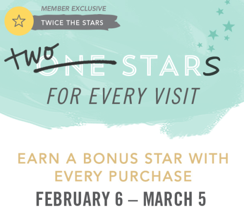Starbucks Rewards: Double Stars For Every Purchase (Targeted)