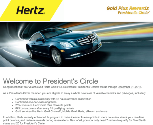 Hertz President's Circle