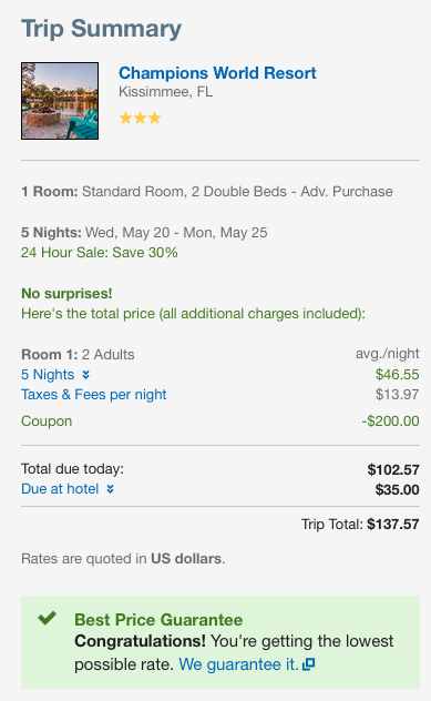 Hot Expedia Coupon Promo $200 Off 5 Nights