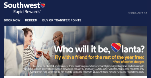 Live In Hotlanta? Fly Three And Friend Flies Free 