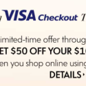 a close-up of a visa checkout