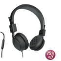 a pair of black headphones
