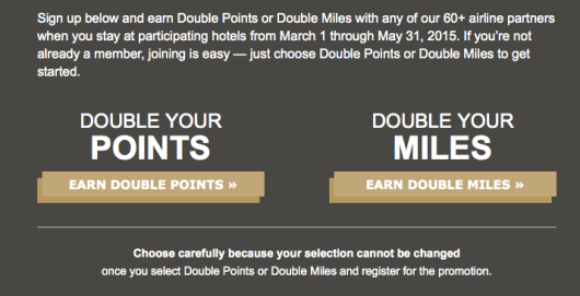 Hilton Double Points Or Miles Promotion