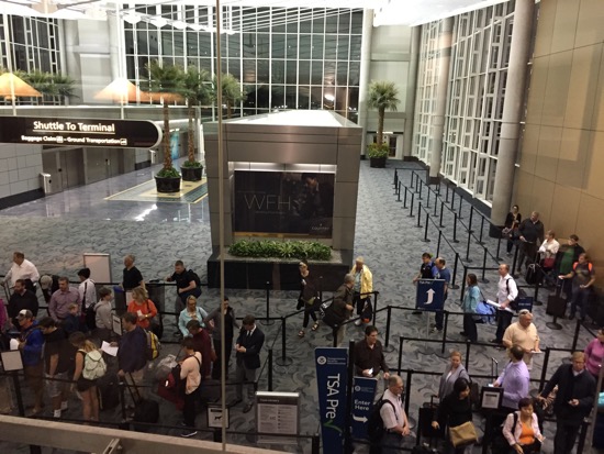 a group of people in a terminal