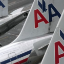 close-up of a group of airplanes