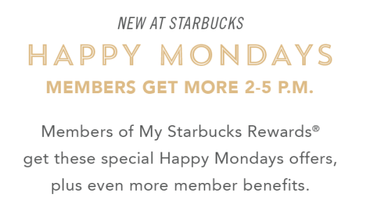 Latest Starbucks Rewards Promotion: Member Mondays