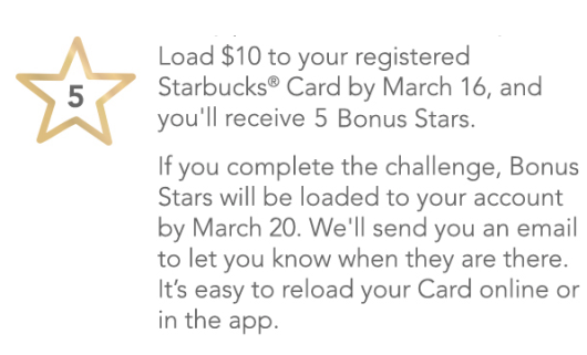 Starbucks Rewards: Super Easy 5 Bonus Stars (Targeted)