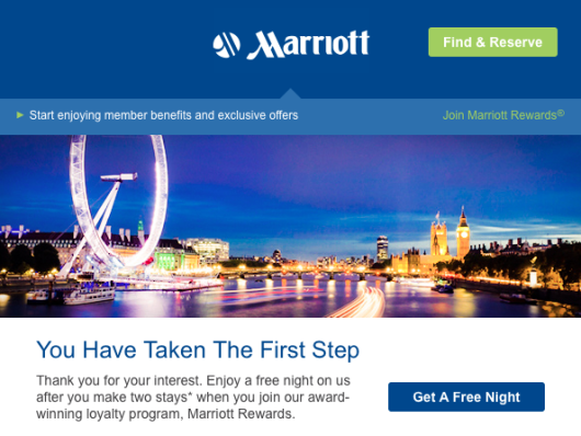 Free Night At Marriott For New Rewards Members