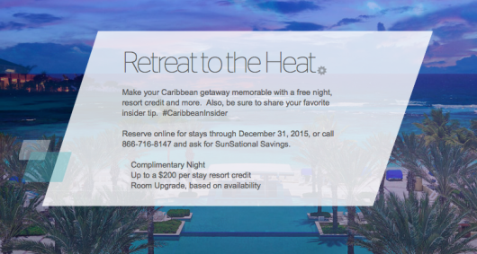 SPG Offering Free Night, Resort Credit And More In Caribbean