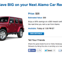 a red car with a price tag