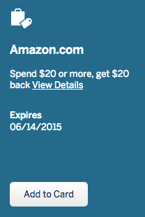 Amazing Amex Offer For You Amazon: $20 Back On $20