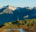 a mountain range with snow on the top